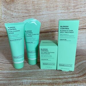 Global Beauty Blemish Control Skincare Scrub, Cleanser, Moisturizer, Spot Treat‎